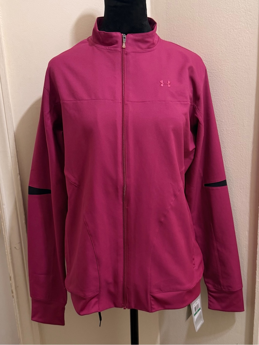Under Armour Women's Qualifier Full-Zip Warm-Up Jacket In Berry - Size L - NWT